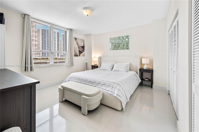 view of tiled bedroom