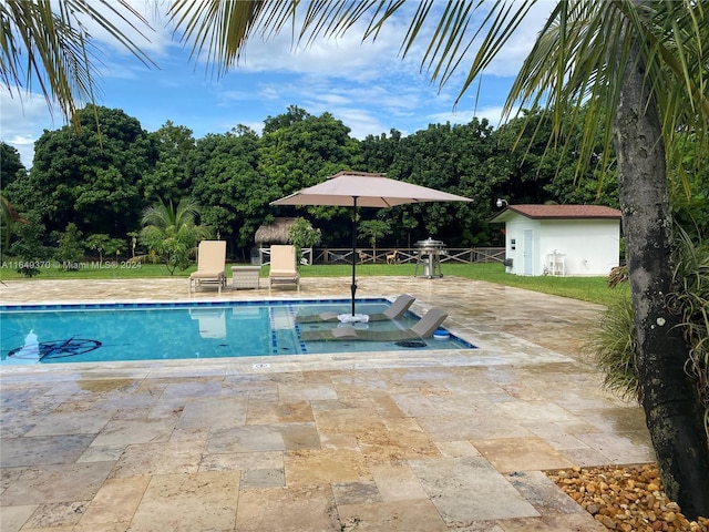 24490 SW 120th Ave, Homestead, FL 33032 - outdoor pool featuring a patio and a hot tub