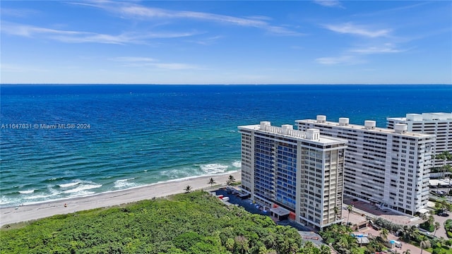 exterior space with a view of the beach