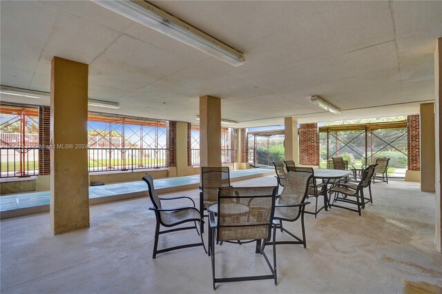 interior space with concrete flooring