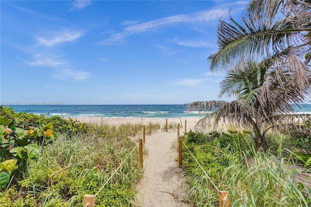 water view with a beach view