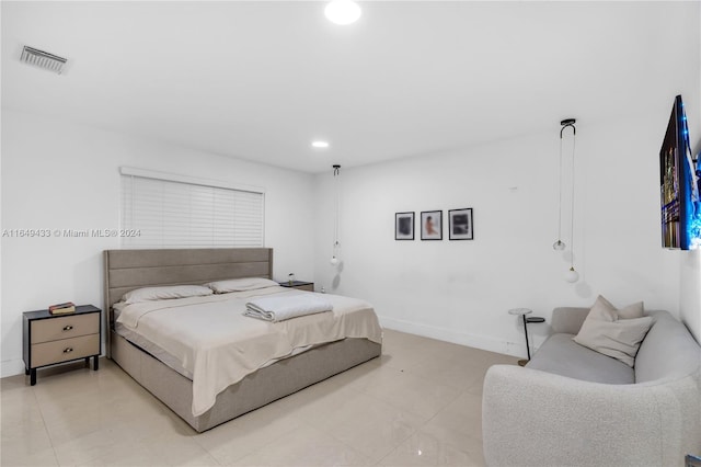 view of tiled bedroom