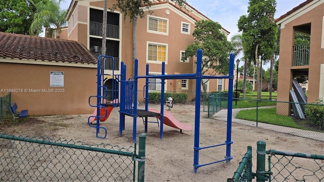 view of jungle gym