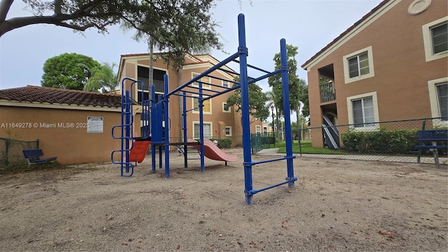 view of jungle gym