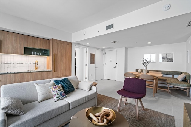 601 NE 1st Ave Unit 3101, Miami, FL 33132 - living area featuring visible vents and recessed lighting