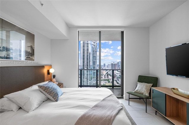 601 NE 1st Ave Unit 3101, Miami, FL 33132 - bedroom featuring a wall of windows