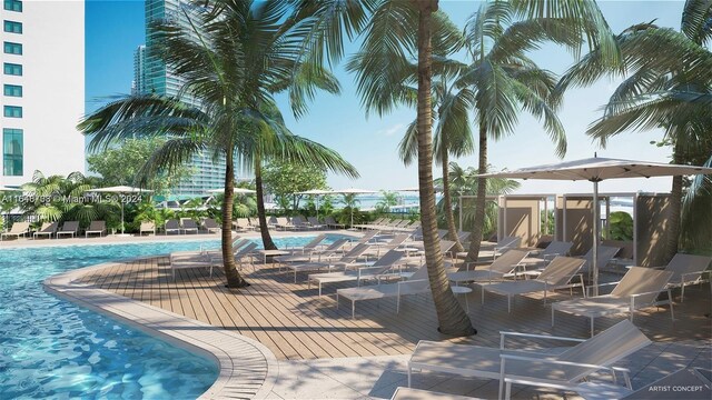 601 NE 1st Ave Unit 3101, Miami, FL 33132 - pool featuring a patio