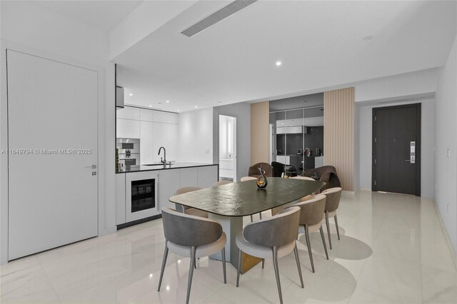 dining area with sink