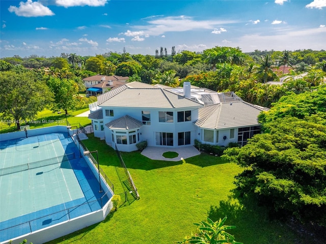 birds eye view of property