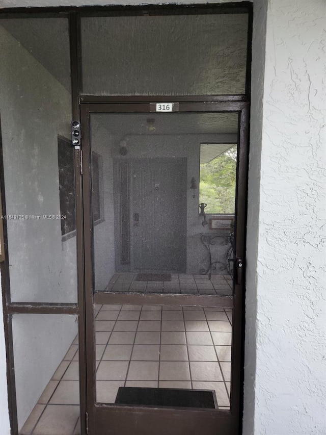 interior space featuring tile patterned floors