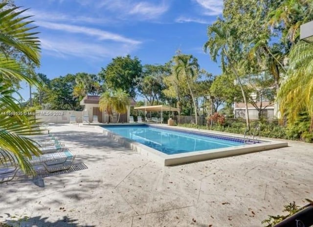 view of pool with a patio area