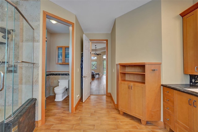 interior space featuring light wood-type flooring