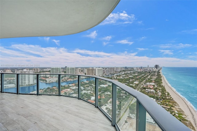 19575 Collins Ave Unit 33, Sunny Isles Beach, FL 33160 - balcony with view of water and beach and a city view