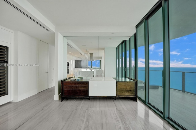 bathroom featuring expansive windows