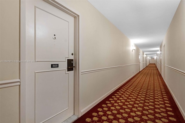 corridor featuring carpet