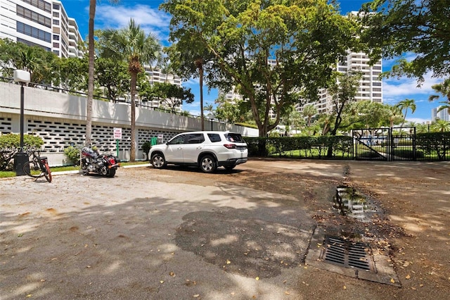 view of parking / parking lot