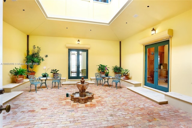 view of patio with french doors