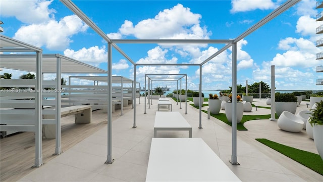 770 Claughton Island Dr Unit 711, Miami, FL 33131 - view of patio with glass enclosure and outdoor lounge area