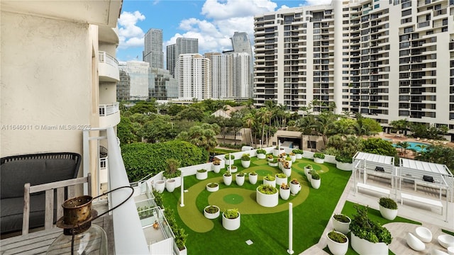 770 Claughton Island Dr Unit 711, Miami, FL 33131 - balcony with a skyline view