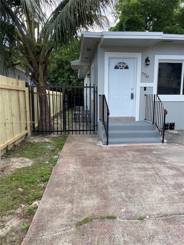 view of doorway to property