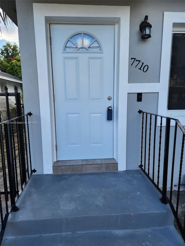 view of doorway to property