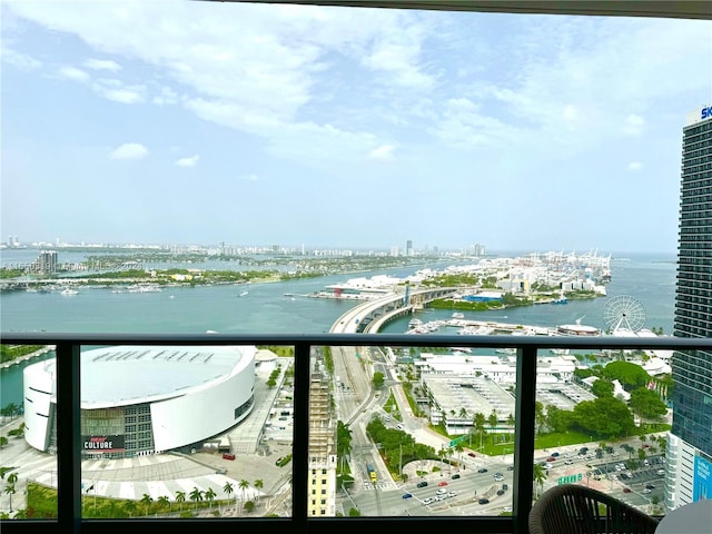 view of water feature