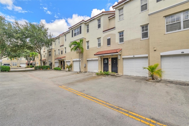 view of property featuring a garage