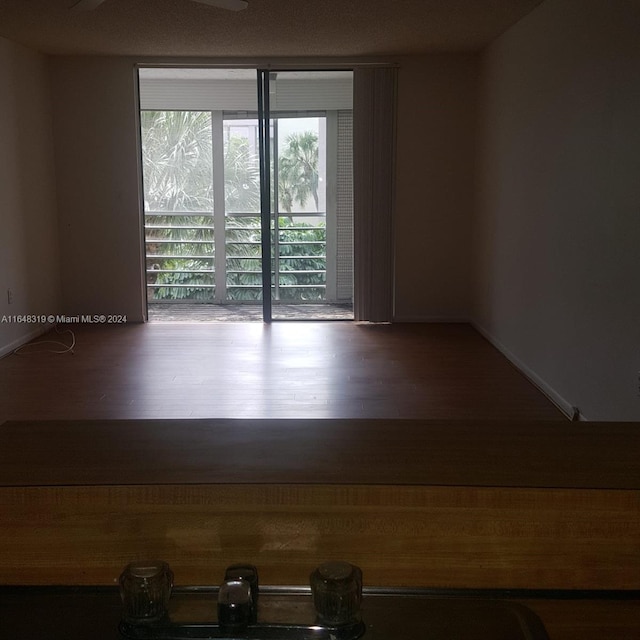 empty room featuring wood-type flooring