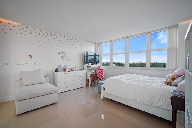 view of tiled bedroom