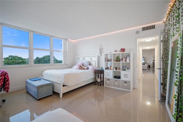 view of tiled bedroom