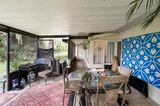 sunroom with plenty of natural light