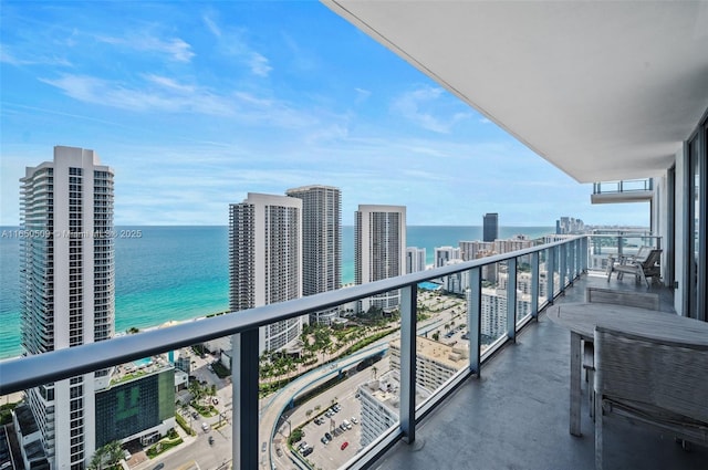 4010 S Ocean Dr Unit T3507, Hollywood, FL 33019 - balcony featuring a water view and a view of city