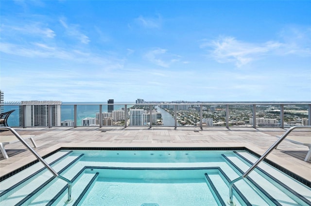 4010 S Ocean Dr Unit T3507, Hollywood, FL 33019 - view of swimming pool featuring a city view and a pool