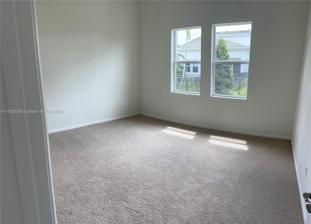 view of carpeted empty room