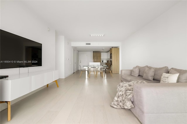 living room featuring hardwood / wood-style flooring