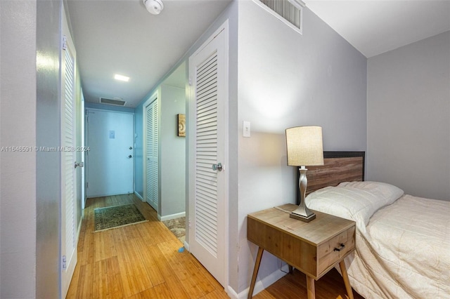 bedroom featuring light wood-type flooring