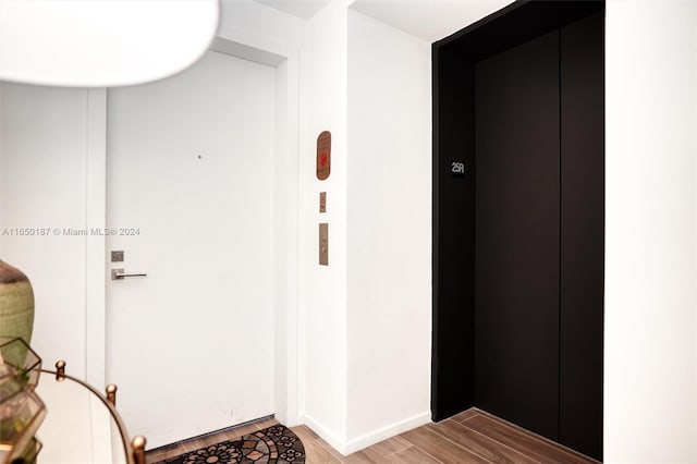 801 S Miami Ave Unit 2509, Miami, FL 33130 - hallway featuring elevator and light wood finished floors