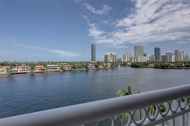 water view featuring a view of city