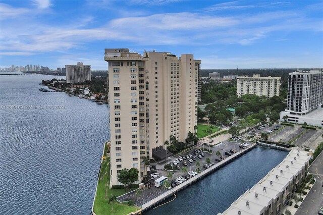 11111 Biscayne Blvd Unit 7F, Miami, FL 33181 - bird's eye view featuring a water view and a view of city