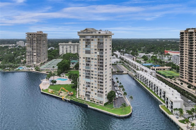 11111 Biscayne Blvd Unit 7F, Miami, FL 33181 - bird's eye view featuring a water view