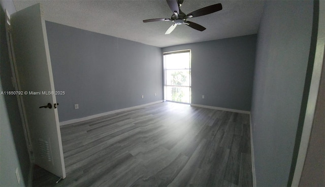 17620 Atlantic Blvd Unit 315, Sunny Isles Beach, FL 33160 - unfurnished room with wood finished floors, a ceiling fan, and a textured ceiling