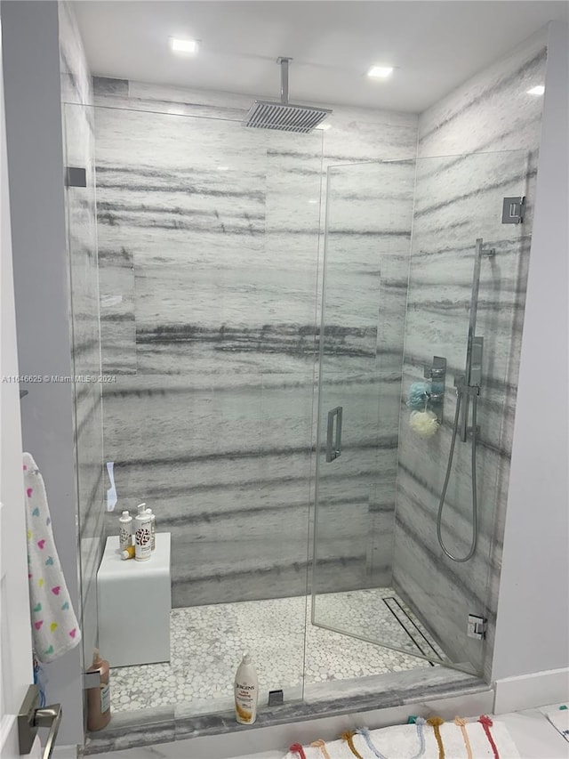 bathroom with walk in shower