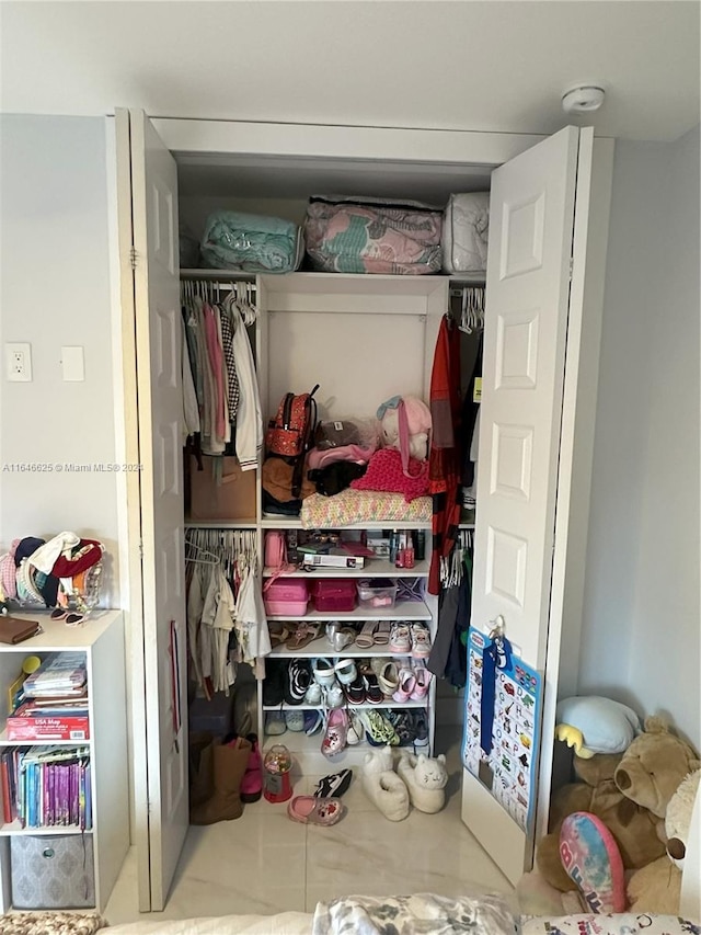 view of closet