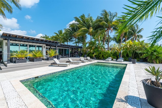 view of pool with a patio