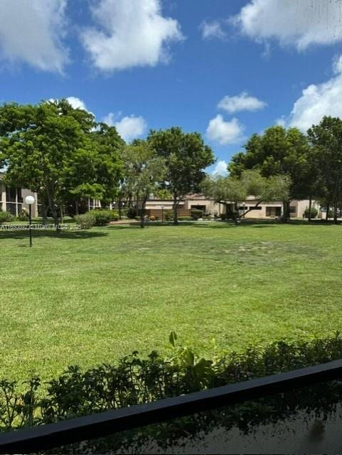 view of community featuring a lawn