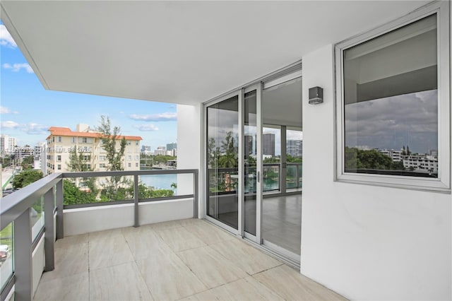 balcony with a view of city