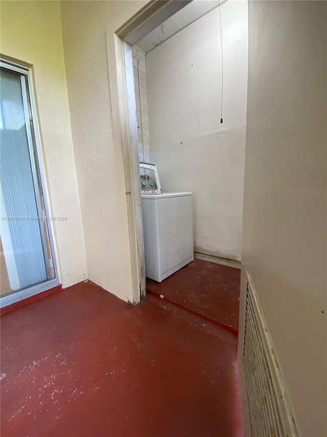 clothes washing area featuring washer / clothes dryer