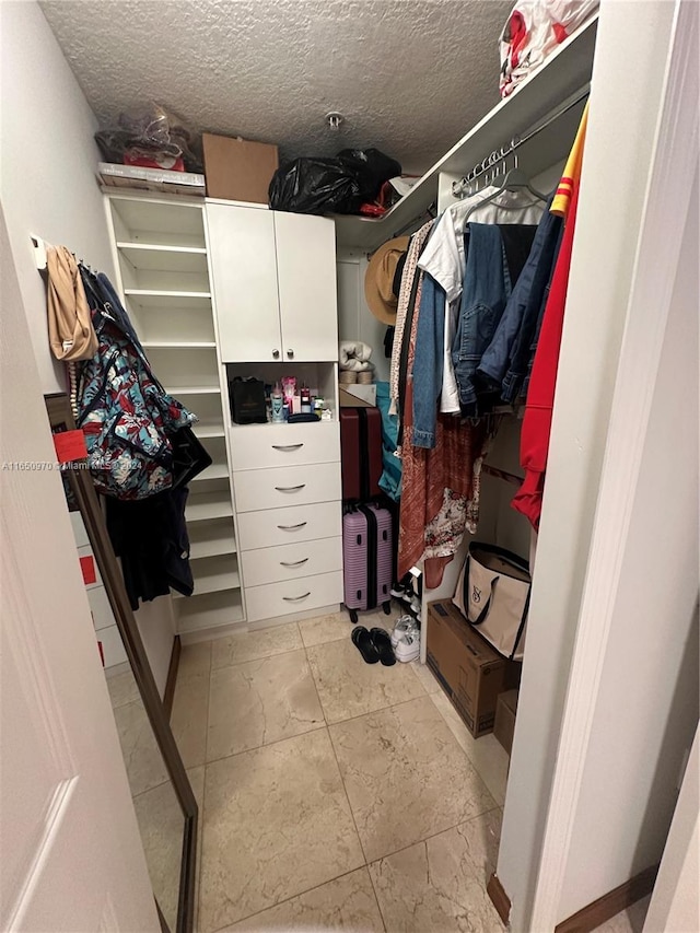 view of walk in closet