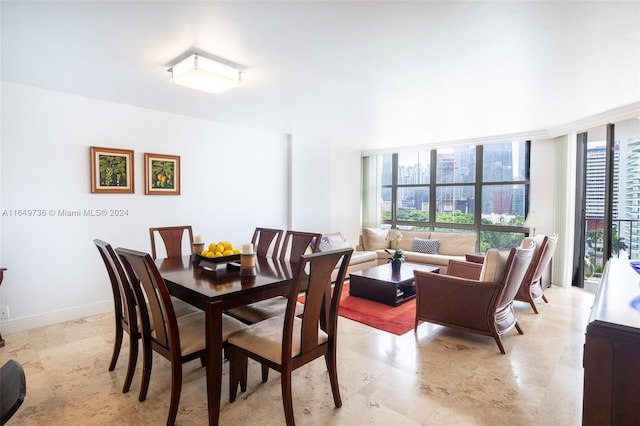 view of dining area