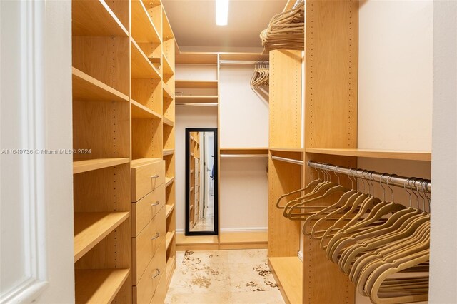 view of walk in closet